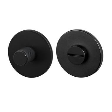WC-sluiting Linear Zwart stripe milled rond 57mm