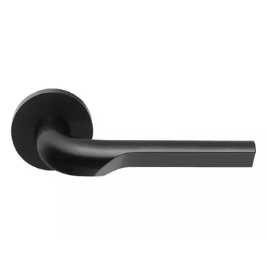 Deurkruk Zwart PVD Formani Gensler Rivio geveerd op rozet GL100G 138mm