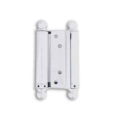 Bommerscharnier Wit met Sierknop 175mm dubbelwerkend – deurdikte 40–45 mm