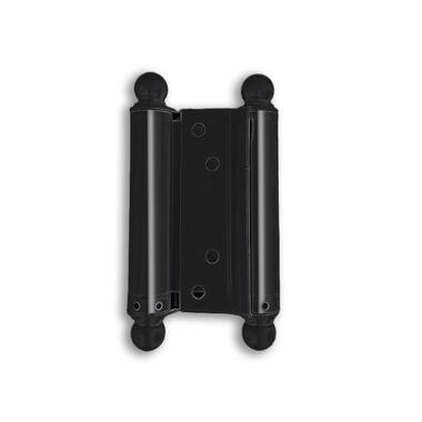 Bommerscharnier Zwart met Sierknop 150mm dubbelwerkend – deurdikte 35–40 mm