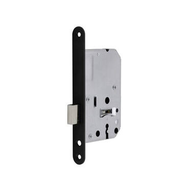 Insteek kastslot klavier Zwart doornmaat 50, 1200 serie 174x20mm, hoogwaardig slot