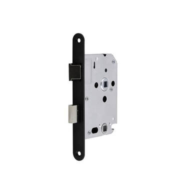 Insteek wc-badkamerslot WC63 Zwart doornmaat 50, 1200 serie 174x20mm, hoogwaardig slot