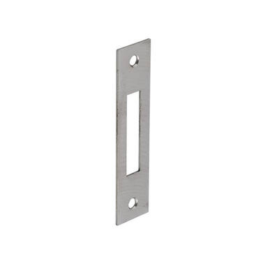 Sluitplaat rechthoek RVS kastslot, serie Projectsloten links en rechts te gebruiken met standaard lip 20mm