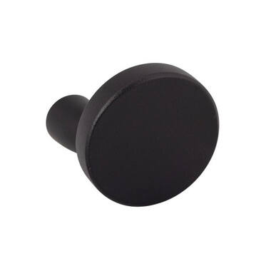 Knop schijf Zwart aluminium voor veiligheidsschilden Curve Rond 65mm