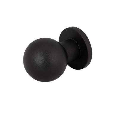 Voordeurknop kogel Zwart aluminium rond 50mm