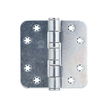 Kogellagerscharnier ijzer gegalvaniseerd Platkop 89x89x3mm met ronde hoeken