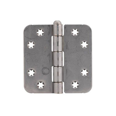 Scharnier RVS met losse pen 89x89x2.5mm met ronde hoeken