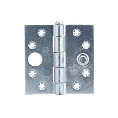 Veiligheidsscharnier ijzer gegalvaniseerd 89x89x2.5mm SKG 2-sterren met rechte hoeken