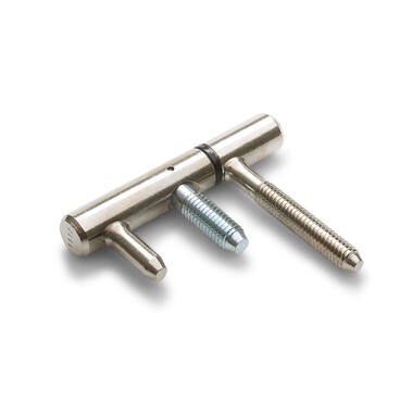 Inboorpaumelle 12mm Nikkel voor metalen kozijnen, geschikt voor opdek binnendeuren