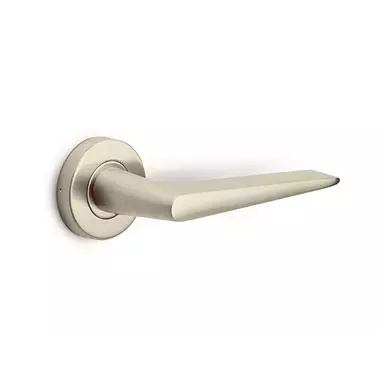 Deurklink Champagne PVD Maniago 128mm op ronde verende rozet