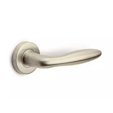 Deurklink Champagne PVD Bologna 137mm op ronde verende rozet