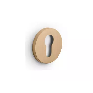 Profielcilinderrozet Licht brons PVD Intro rond 52mm, 6mm dik