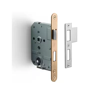 Insteek Dag en Nachtslot Cilinder Licht brons PVD, cilindergat PC 55mm