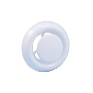 Ventliatierooster Wit kunststof rond 150mm voor buis 100/125mm