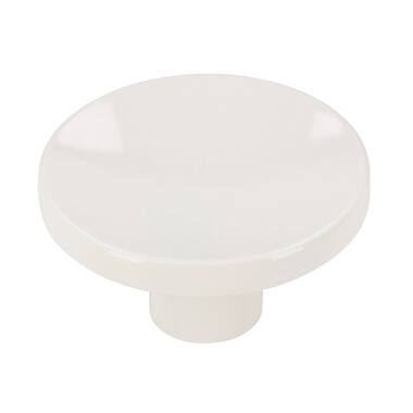 Meubelknop wit kunststof 40mm 40x40x22mm