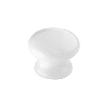 Meubelknop wit porcelein 38mm 39x39x32mm