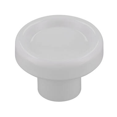 Meubelknop wit kunststof 28mm 28x28x20mm
