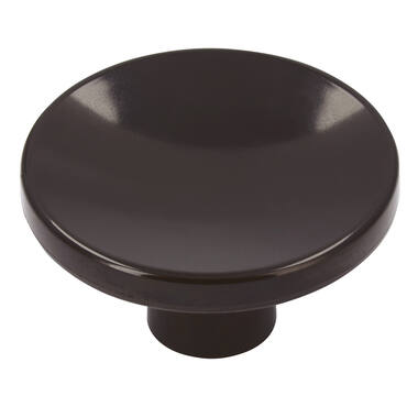Meubelknop zwart/bruin kunststof 40mm 40x40x22mm