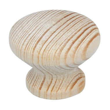 Meubelknop beuken hout 35mm 35x35x26mm