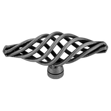 Meubelknop antiek ijzer look Cage T-model 74mm 74x27x35mm