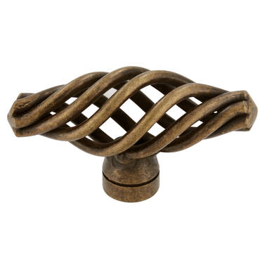 Meubelknop brons look Cage T-model 51mm 51x20x29mm
