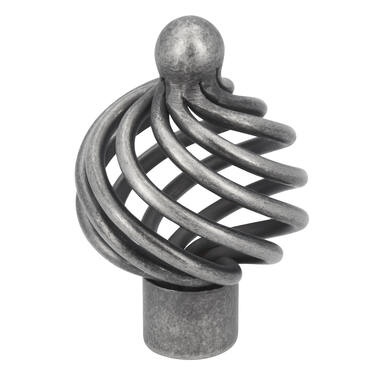 Meubelknop antiek ijzer look Cage T-model 34mm 34x34x53mm