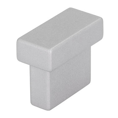 Meubelknop aluminium look 29mm 29x14x24mm