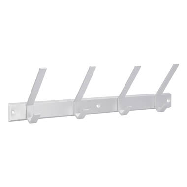Kapstokrek aluminium 450mm met 5 haken 450x120x80mm