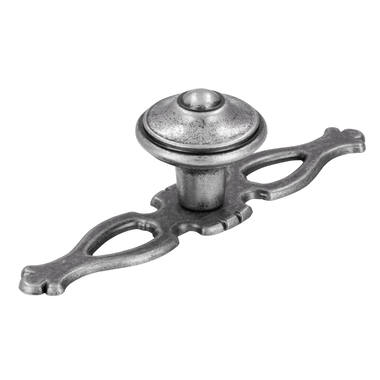 Meubelknoppen tin look 108mm 2 stuks 108x31x31mm incl. achterplaat
