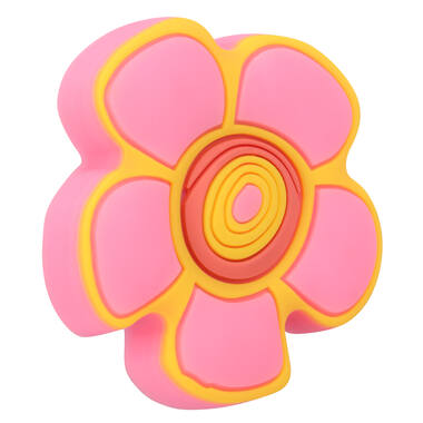Meubelknop roze bloem 45x45x25mm
