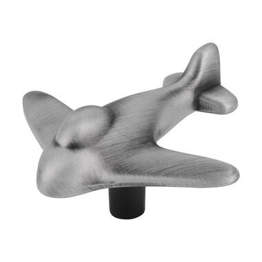 Meubelknop antiek ijzer look vliegtuig 56x59x33mm