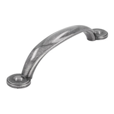 Meubelgreep oud zilver look zamac 96mm 136x20x25mm