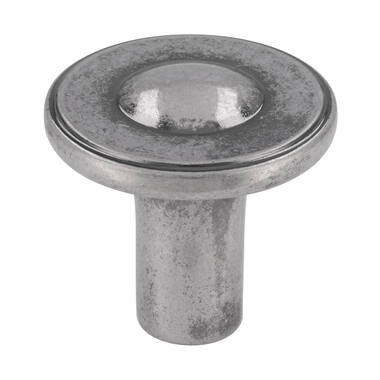 Meubelknop oud zilver look zamac 30mm 30x30x28mm