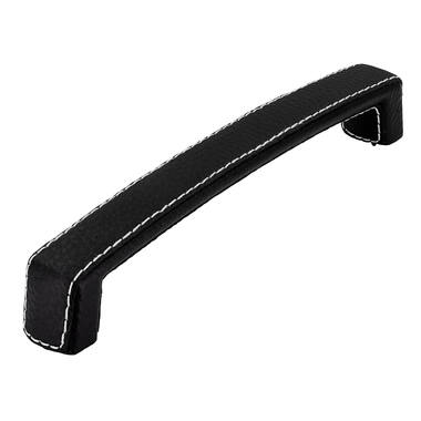 Meubelgreep zwart leder 160mm 178x22x31mm