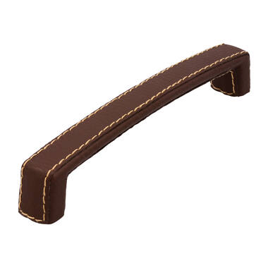 Meubelgreep bruin leder 160mm 178x22x31mm