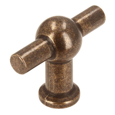 Meubelknop antiek brons Chemin de Fer 50mm 50x20x40mm