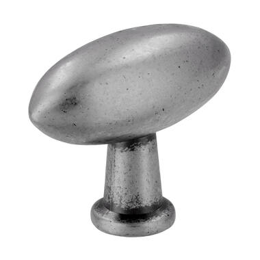 Meubelknop tin look olijf 38mm 38x16x30mm