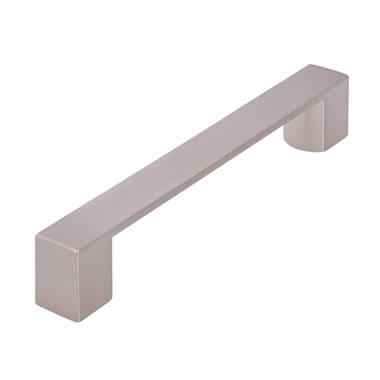 Meubelgreep RVS look zamac recht 128mm 162x20x27mm