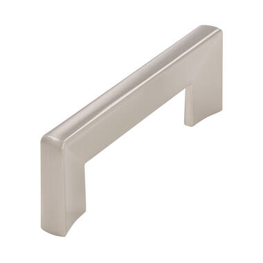 Meubelgreep RVS look hoekig 96mm 104x10x36mm