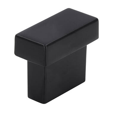 Meubelknop Zwart metaal rechthoek 29x14mm