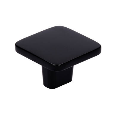 Meubelknop Zwart metaal Vierkant 33X33X22mm