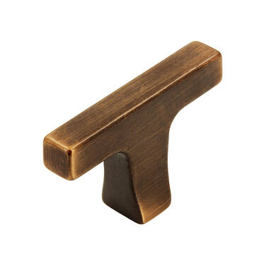 Meubelknop Verbronsd T-model Trompet 48mm