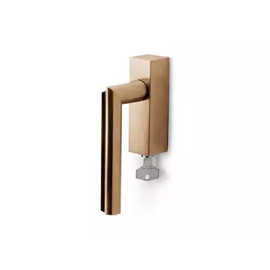 Draaikiep raamkruk Licht brons PVD David Rockwell Eclipse DR102-DKLOCK Links Afsluitbaar