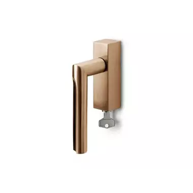 Draaikiep raamkruk Licht brons PVD David Rockwell Eclipse DR103-DKLOCK Links Afsluitbaar