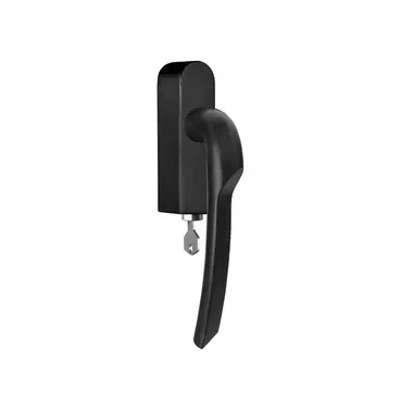Draaikiep raamkruk Mat zwart PVD Formani Gensler Rivio GL102-DKLOCK-O links