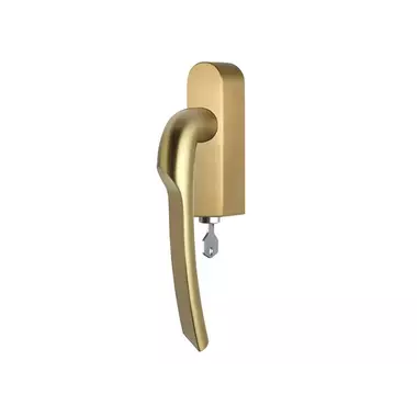 Draaikiep raamkruk Mat goud PVD Formani Gensler Rivio GL102-DKLOCK-O rechts