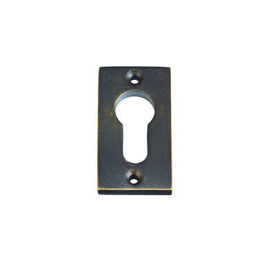 Profielcilinderrozet Verbronsd Jolie rechthoek 33x55mm
