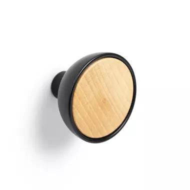Meubelknop Licht eiken en Zwart Combi 45mm