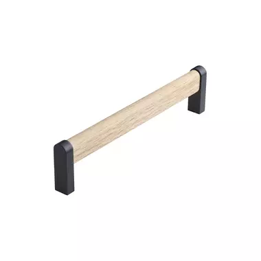 Meubelgreep Eikenhout en Zwart Crossing hoh 160mm