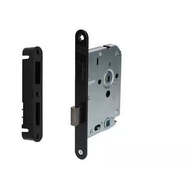Nemef Insteek magneet Wc-badkamerslot WC63 Zwart 1255/73 Doornmaat 50mm, 1200 serie